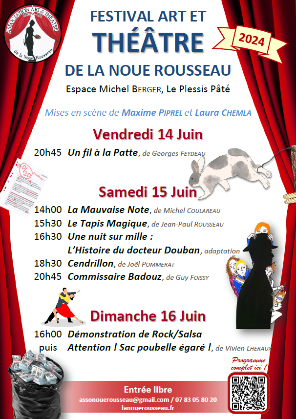 Affiche Festival de Théâtre de la Noue Rousseau 2024